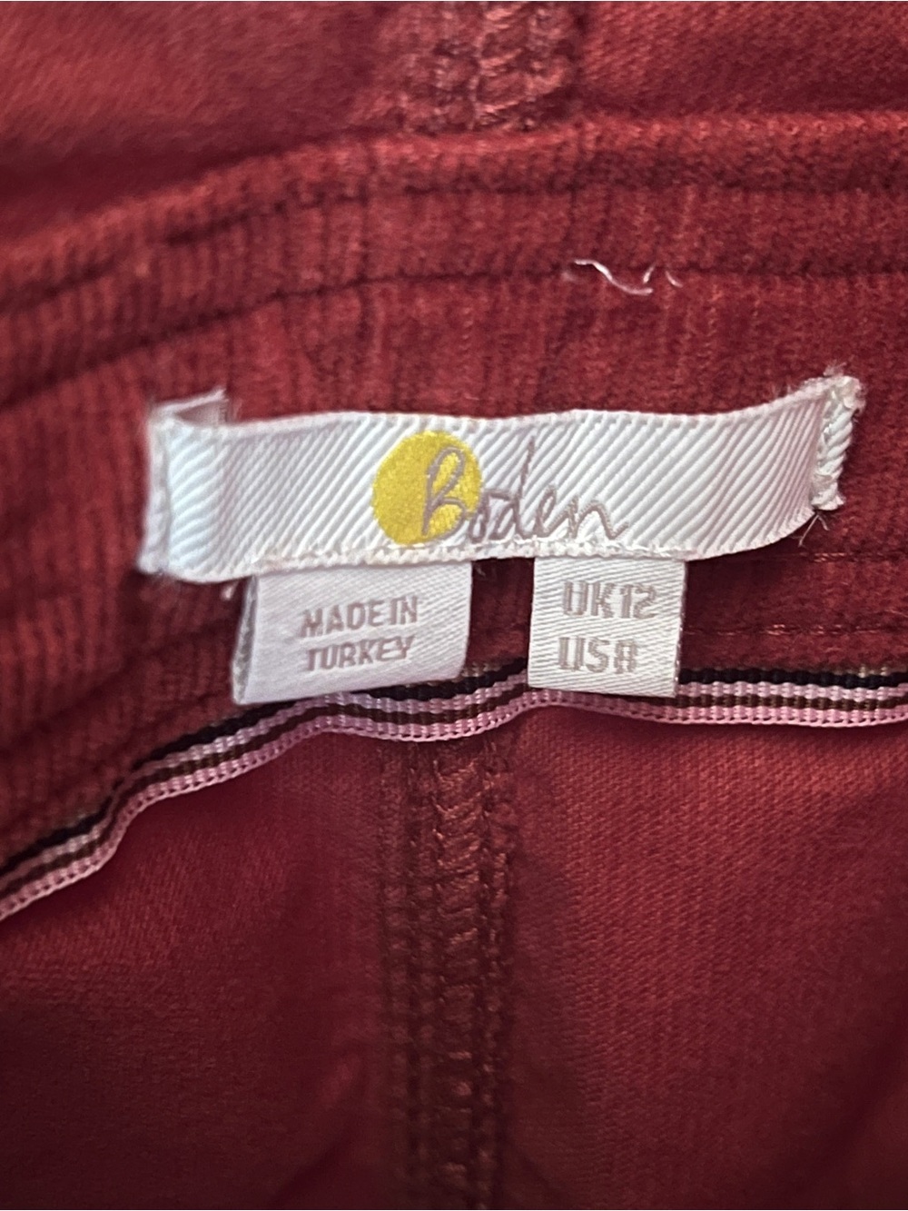 Boden Rust Red Corduroy Dress - Picture 4 of 6
